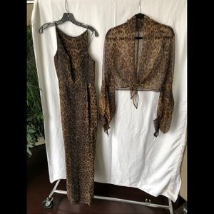 Conover Mayer Custom dress with sheer jacket